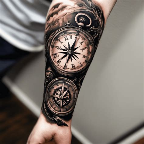 Forearm Tattoos Clock