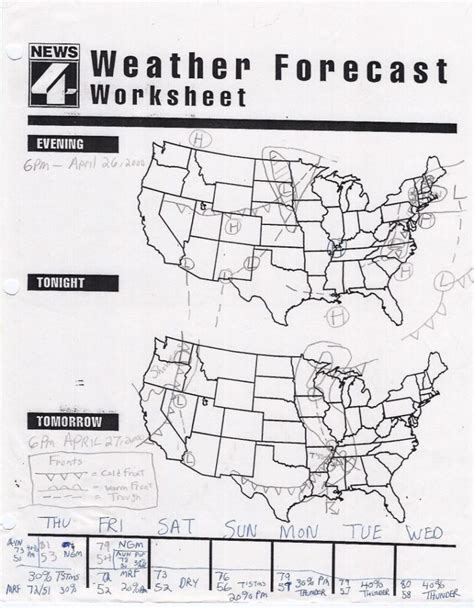 Forecasting Weather Map Worksheet 1 Answers — db-excel.com