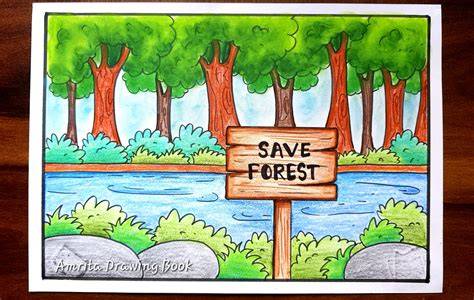 Forest Drawing Poster Techniques