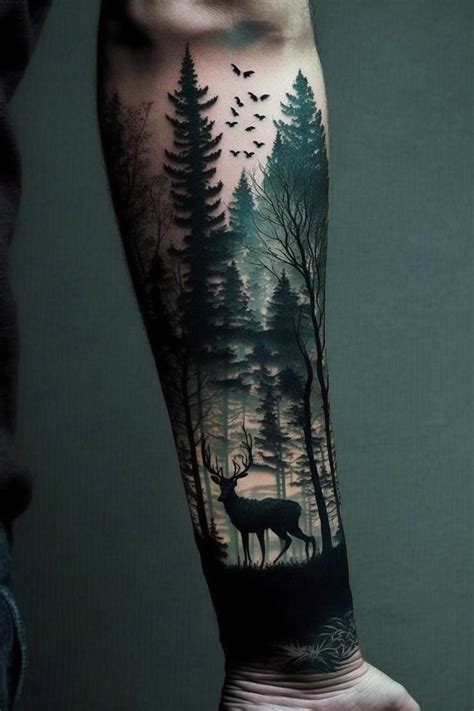 Forest Forearm Tattoo