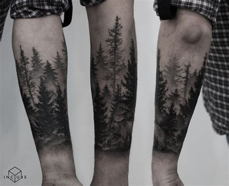 Forest Tattoos On Forearm