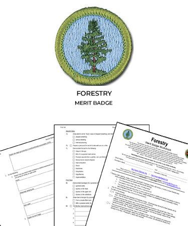 Forestry Merit Badge Worksheet