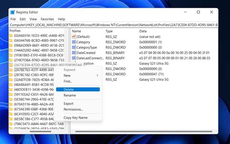 Forgetting Wi-Fi Network From The Registry Editor