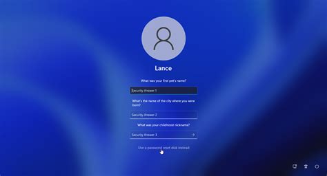 Forgot Password Option