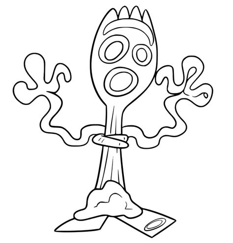 Forky Coloring Page