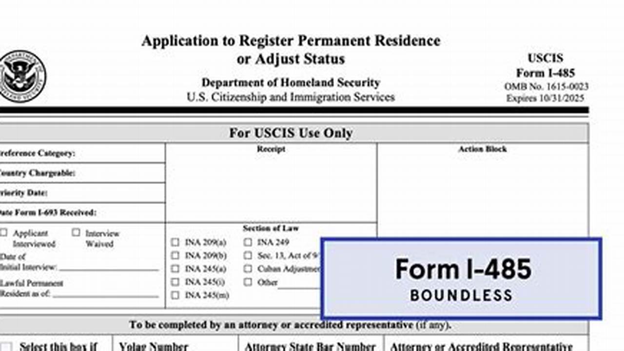 Form I-485 Processing Time 2024