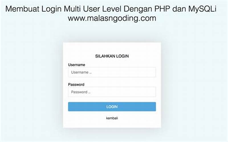 Form Nama Pengguna Dan Password
