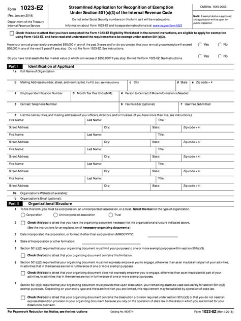 Form 1023-EZ: The Streamlined Option