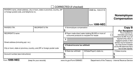 Form 1099 Nec Printable