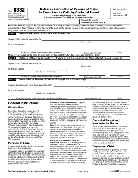 Form 8332 Printable