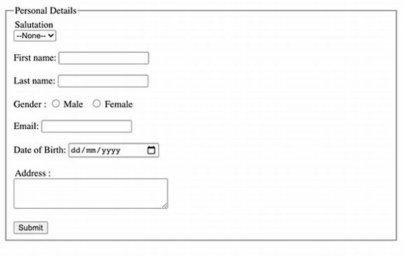 Form Html Example
