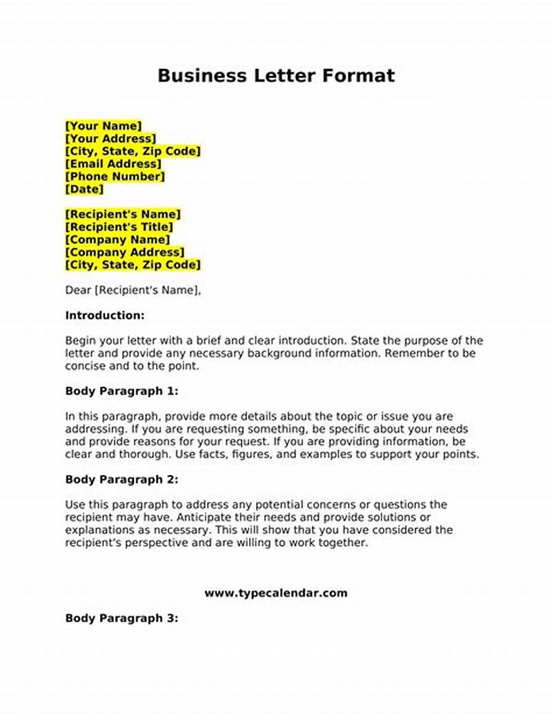 Form Letter Example