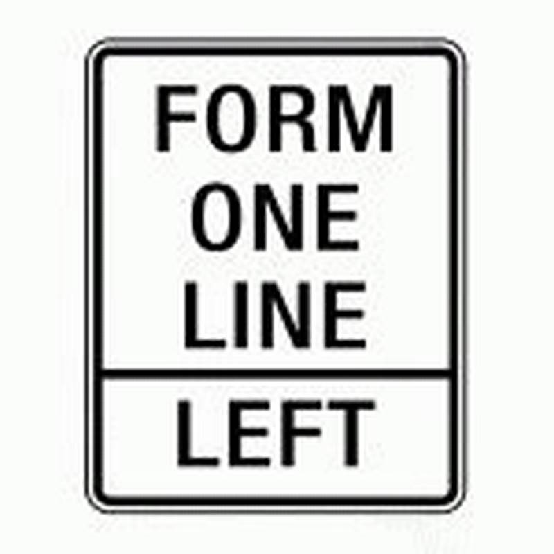 Form One Line Left Sign