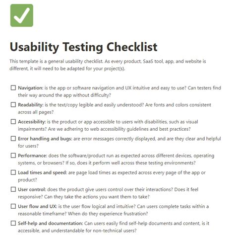 My usability template for performing better user testing