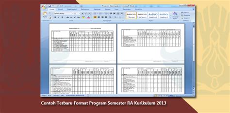 Format Program Semester Kurikulum 2013