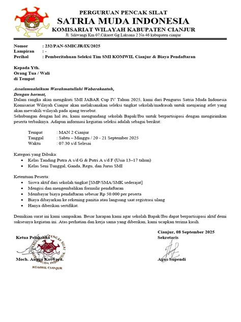 Format Surat Rasmi Saizeriya