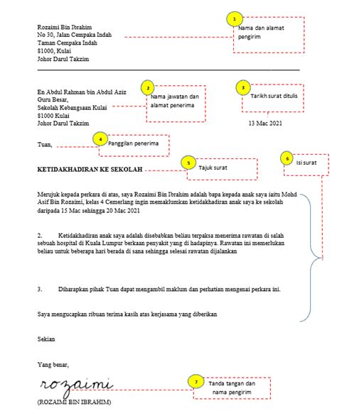 Format Surat Rasmi Melalui Dang