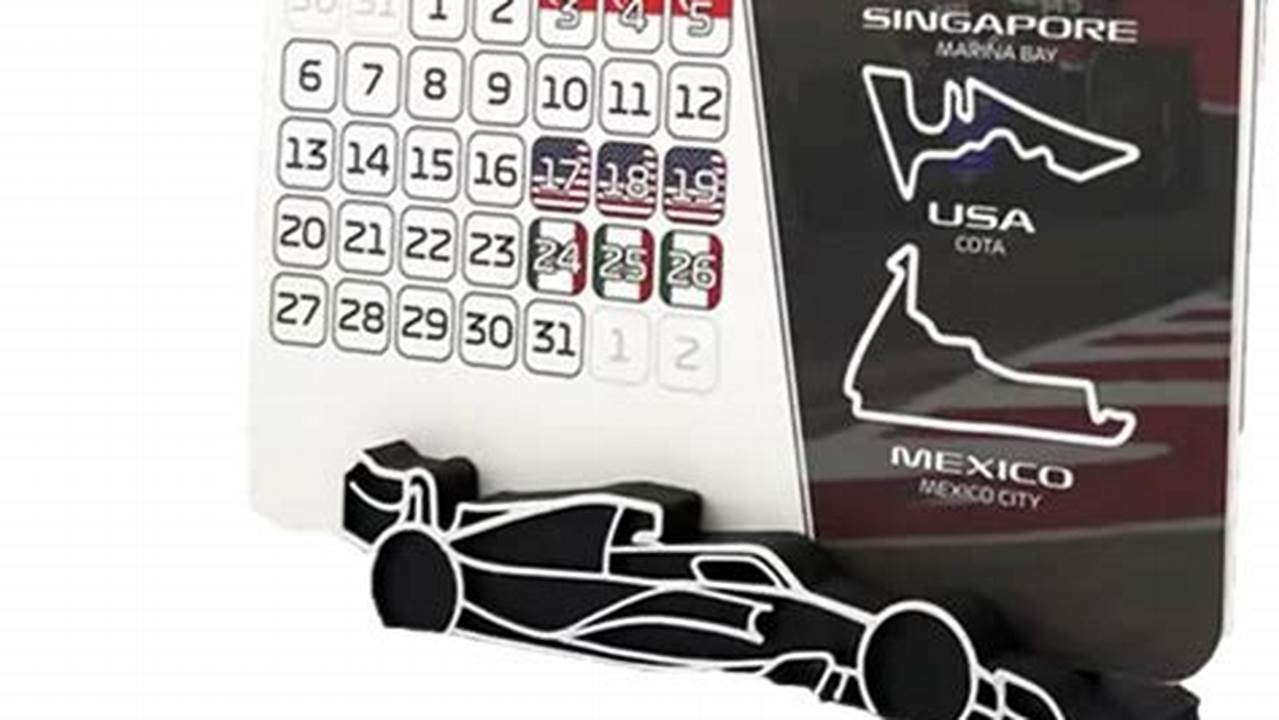 Formula 1 Desk Calendar 2025