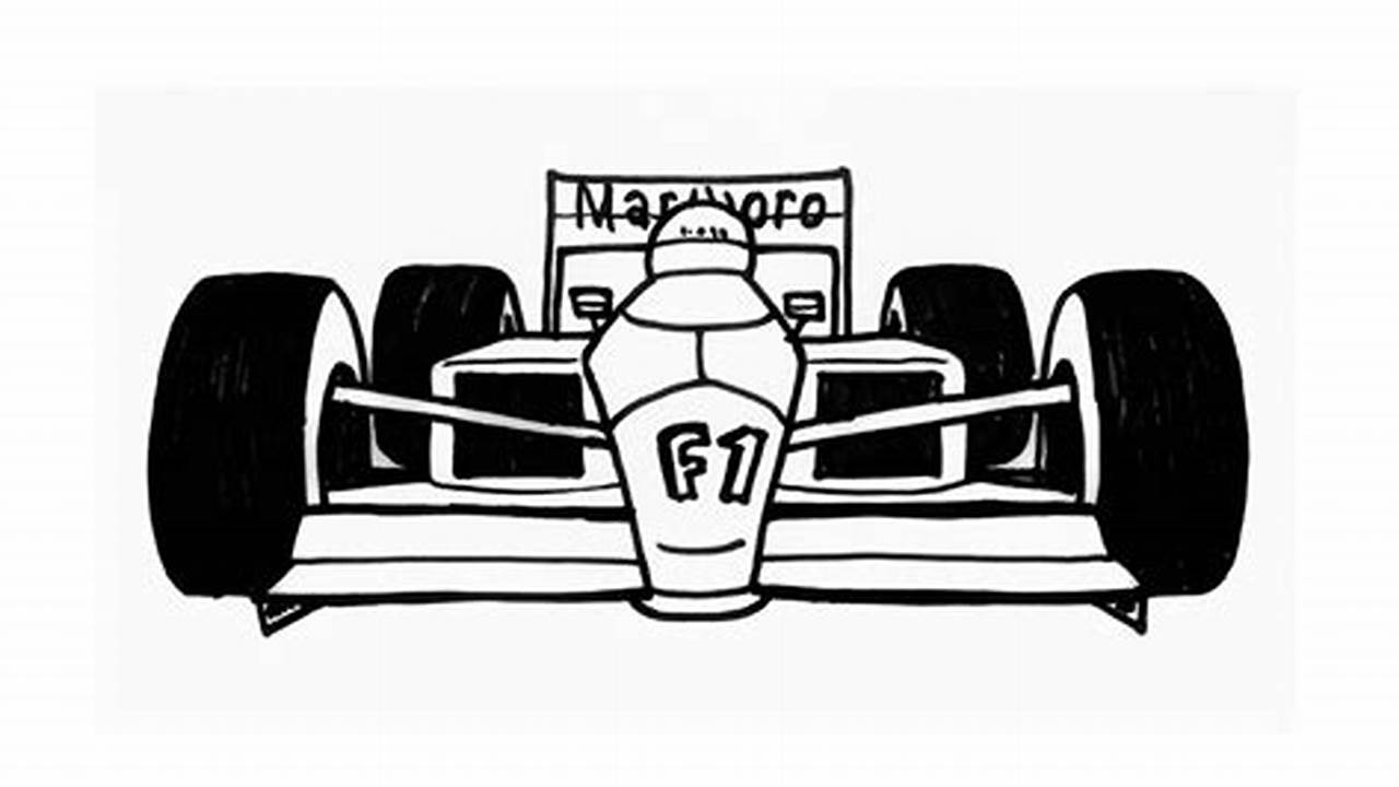 Formula 1 Racing Car Drawing