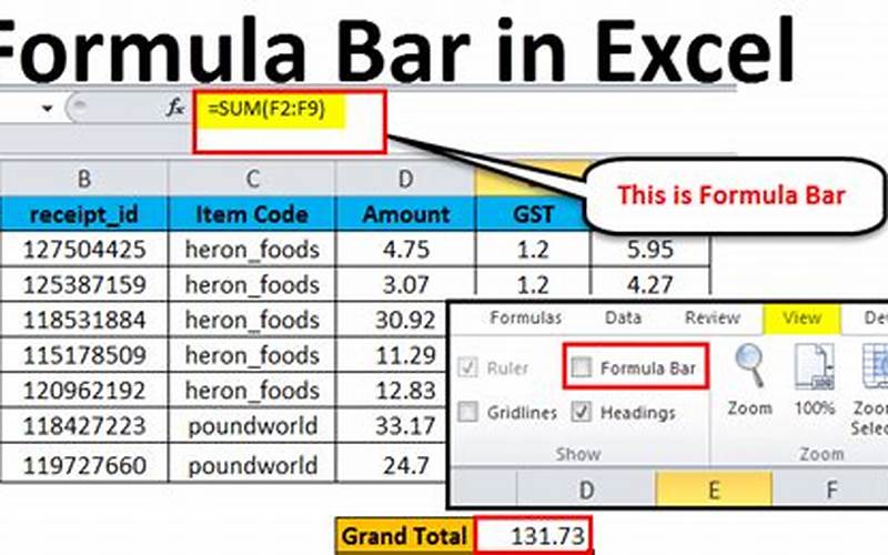 Formula Bar In Excel
