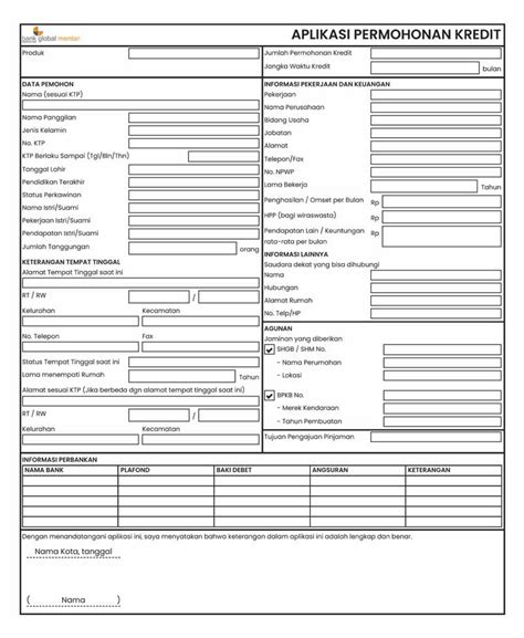 Formulir Aplikasi