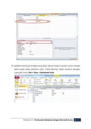 tutorial membuat database dengan microsoft access