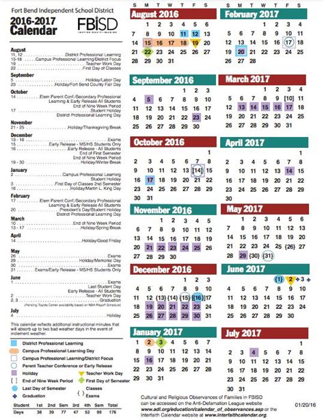 Fort Bend County Calendar