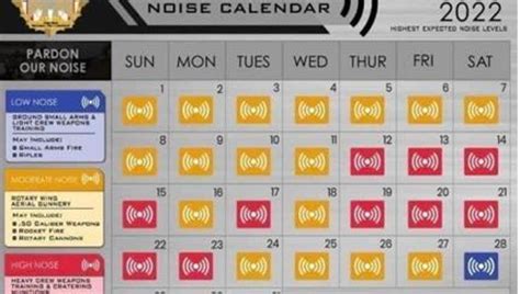 Fort Dix Noise Calendar