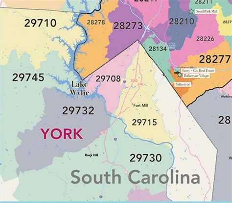 Fort Mill Sc Zip Code Map