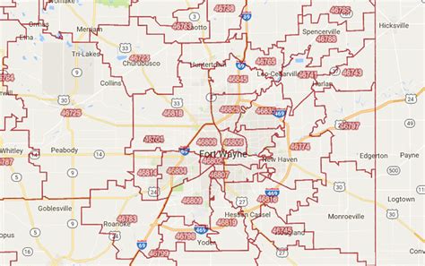 Zip Code Map Fort Wayne In Map