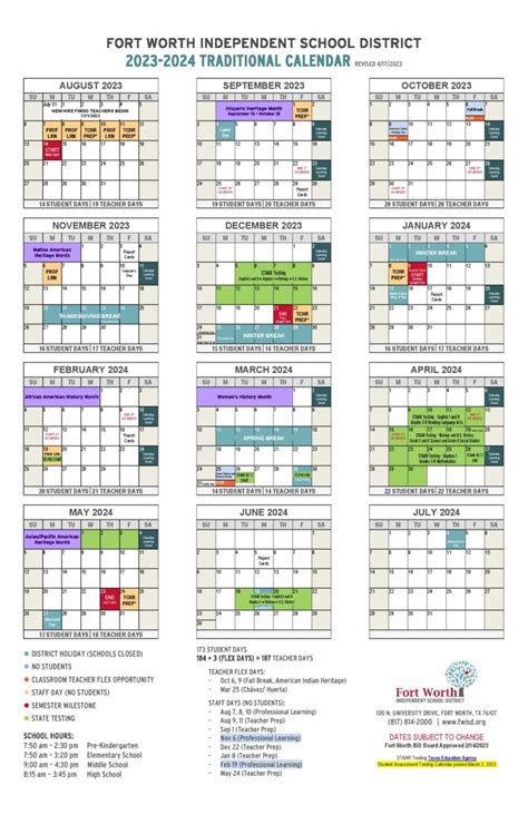 Fort Worth Isd Calendar 2021 in 2021 Calendar board, School holidays