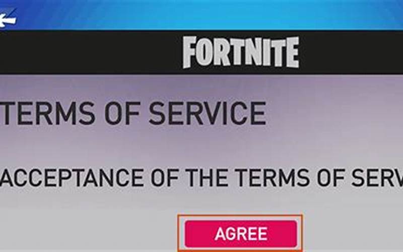 Fortnite Terms Of Service