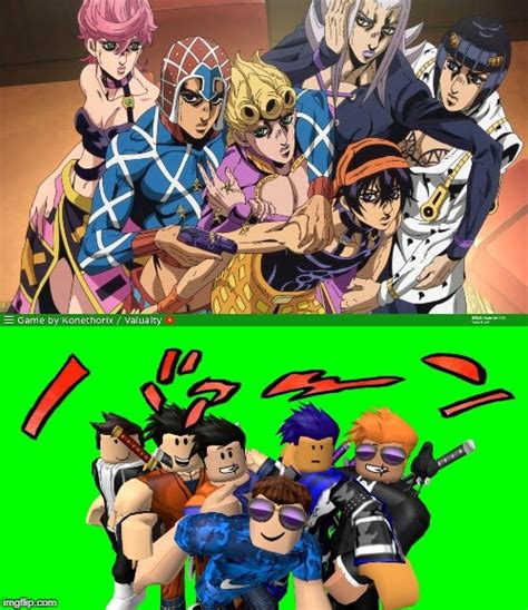 Found a game on Roblox that allows you to make JoJo poses out of 