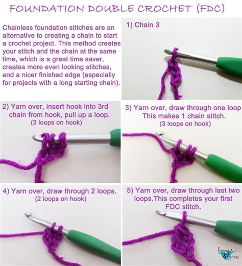 Foundation Chain Double Crochet