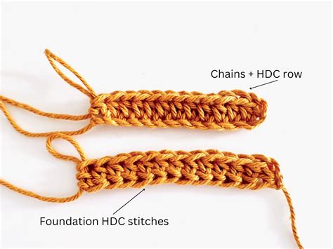 Foundation Half Double Crochet Chain