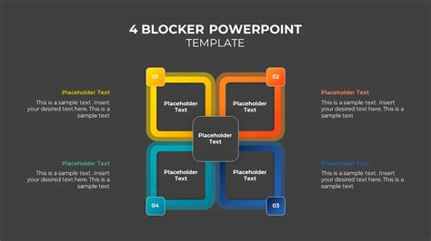 Four Blocker Powerpoint Template