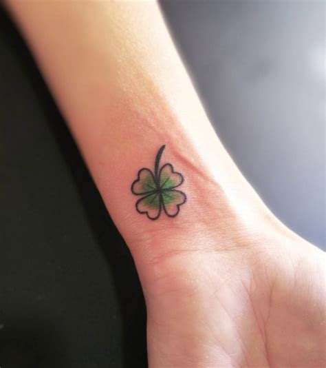 60 Four Leaf Clover Tattoo Designs For Men Good Luck Ink