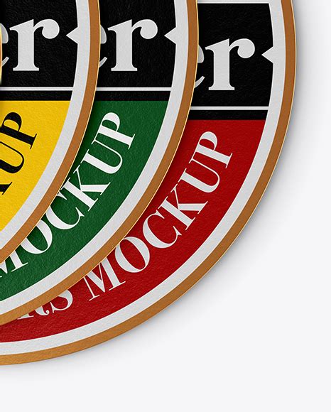 Four Paper Beer Coasters Mockup