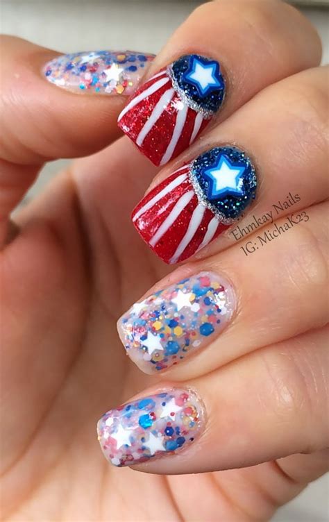 Fourth Of July Nails Glitter