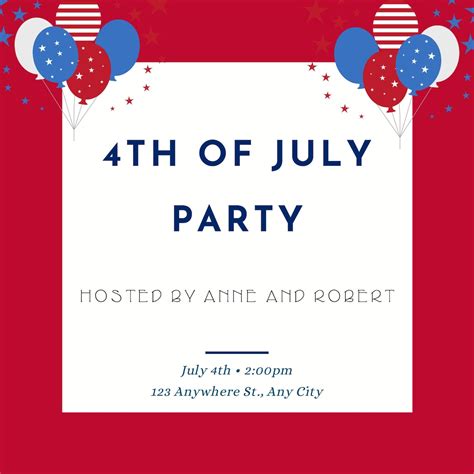 Editable Template 4th of July Bridal Shower Invitation Etsy Wedding