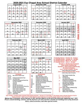 Fox Chapel Calendar
