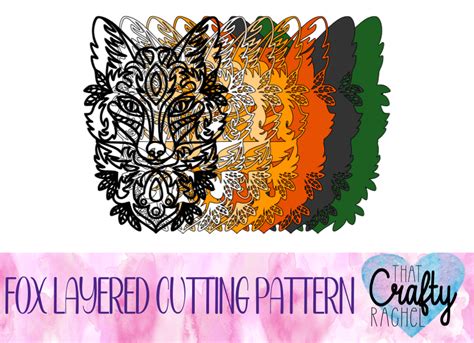 Download Fox Layered Cut Pattern Commercial Use DXF Files