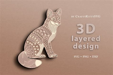 Download Fox Layered Cut Pattern Files