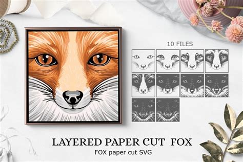 Download Fox Layered Cut Pattern Files Free PSD Mockups