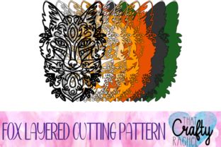 Download Fox Layered Cut Pattern Silhouette