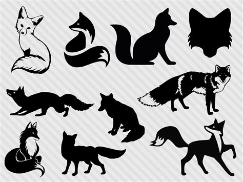 Download Fox Layered Cut Pattern Silhouette DXF Files