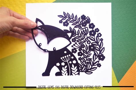 Download Fox Paper Cut DXF Files