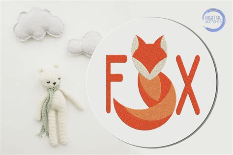 Fox Saying Machine Embroidery Design