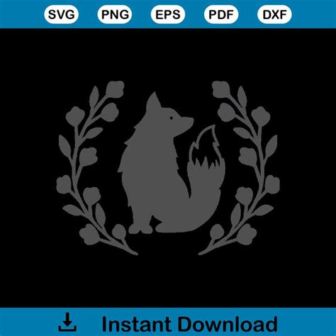 Download Fox Wreath Fox Cut File DXF Files