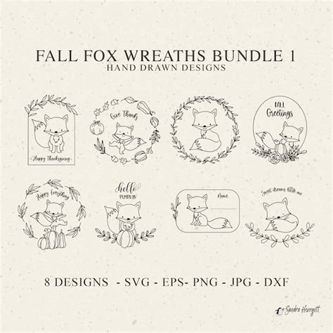 Download Fox Wreath Fox Cut File For Cricut